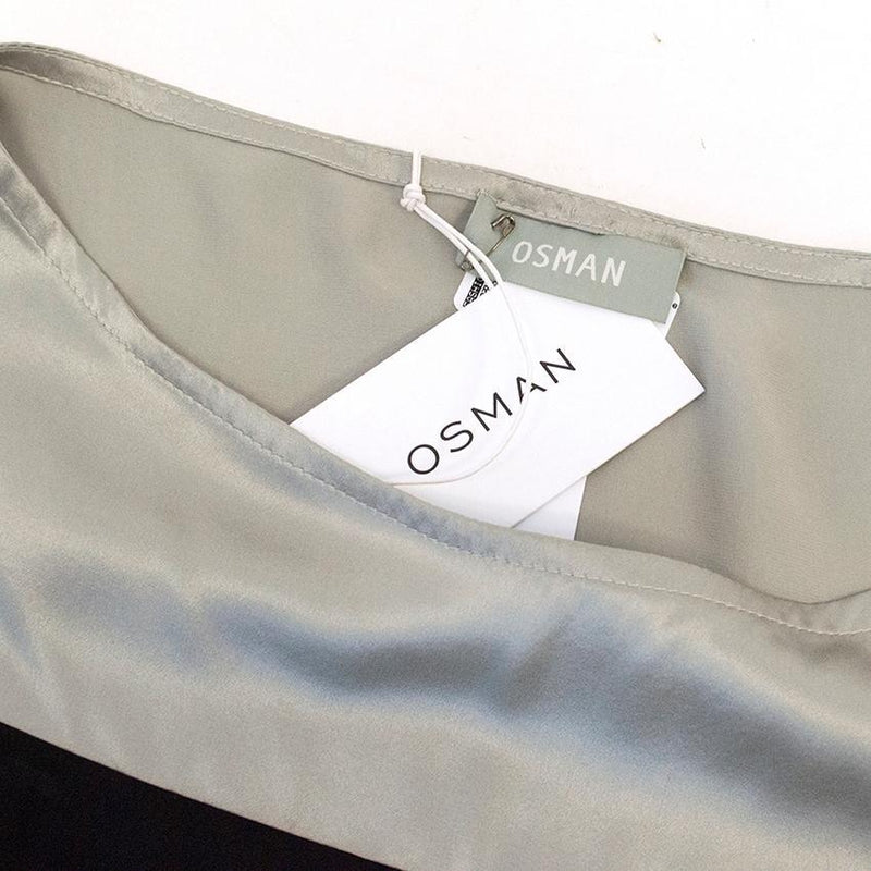 Osman Silver Satin Pyjama Top
