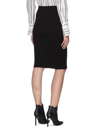 L'Agence Black Jessica Knit Midi Skirt