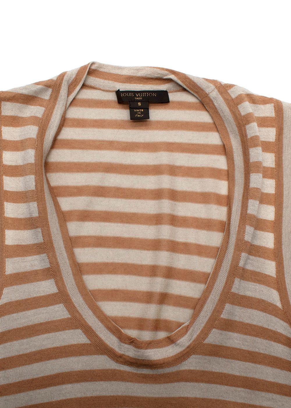 Louis Vuitton Brown Cashmere and Silk Blend Scoop Neck Vest