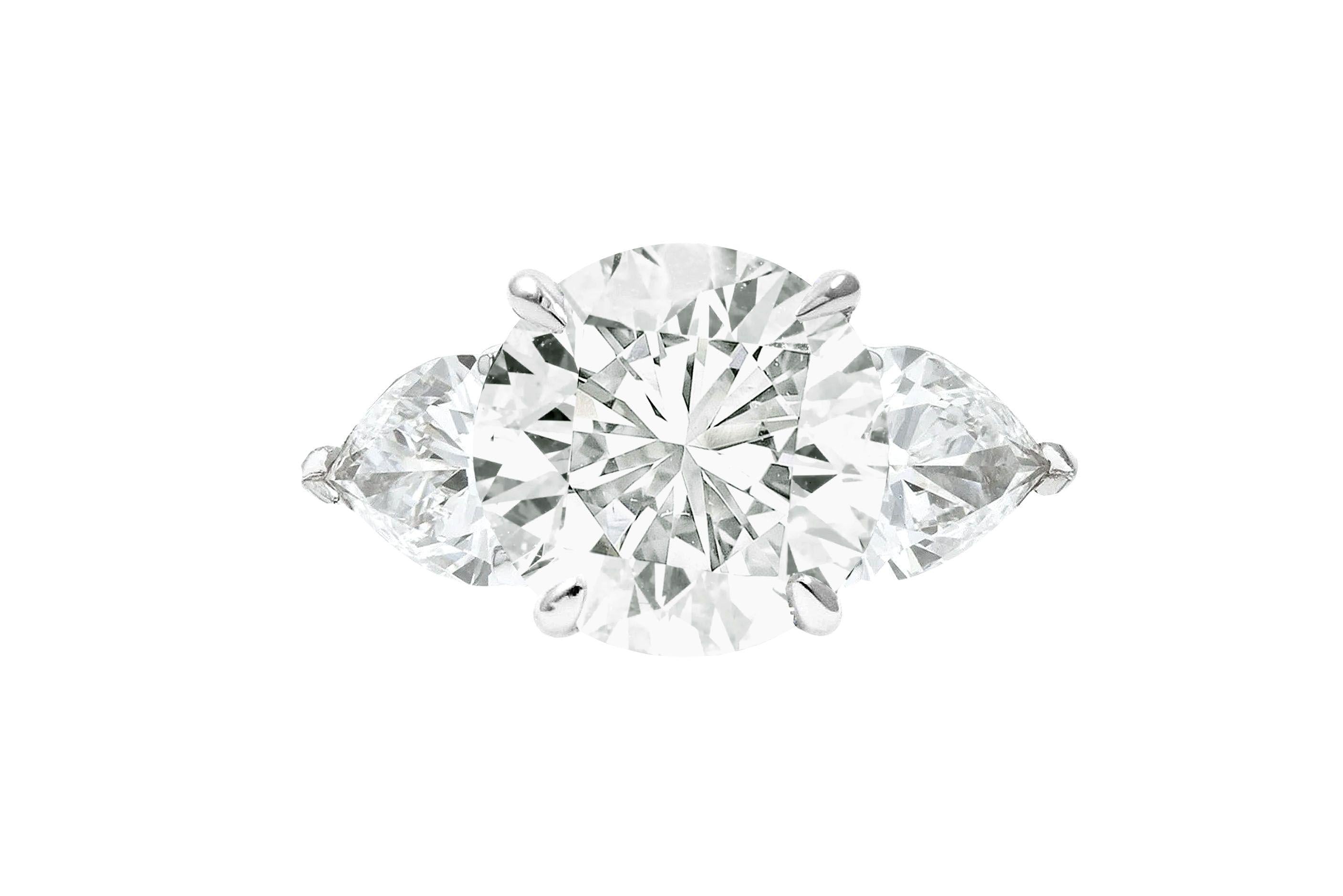 Verde 3ct IGI Certified Lab-grown Round Cut Diamond Ring