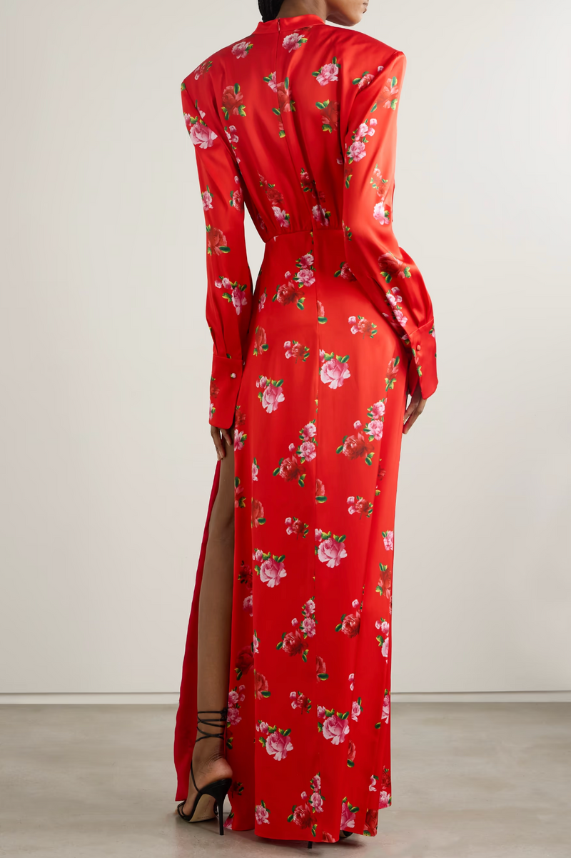 Magda Butrym Floral-Print Silk Maxi Dress