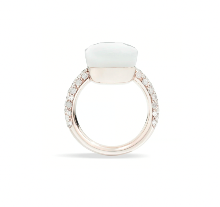 White Gold Diamond Nudo Ring