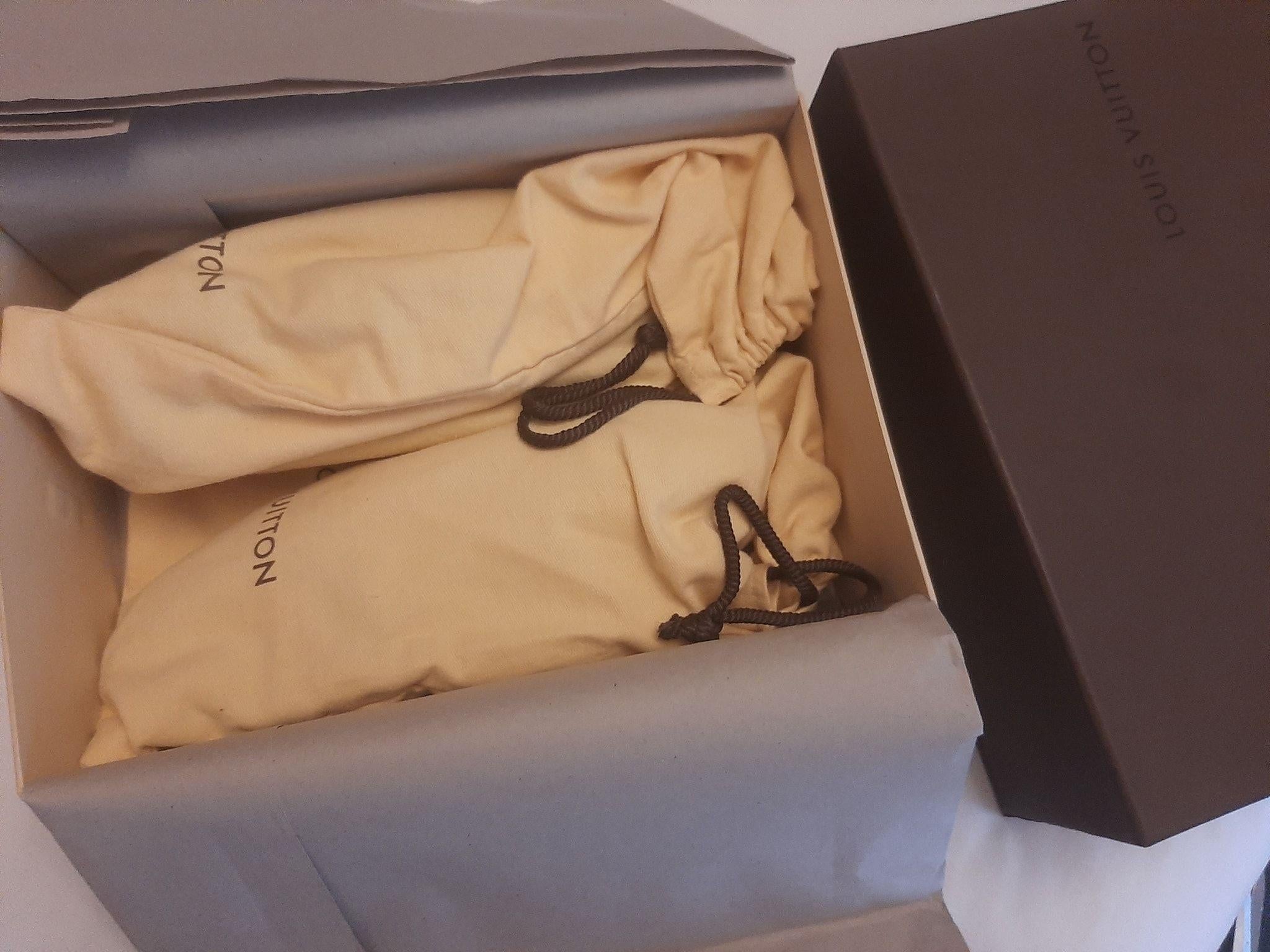 Black leather LV driving loafers