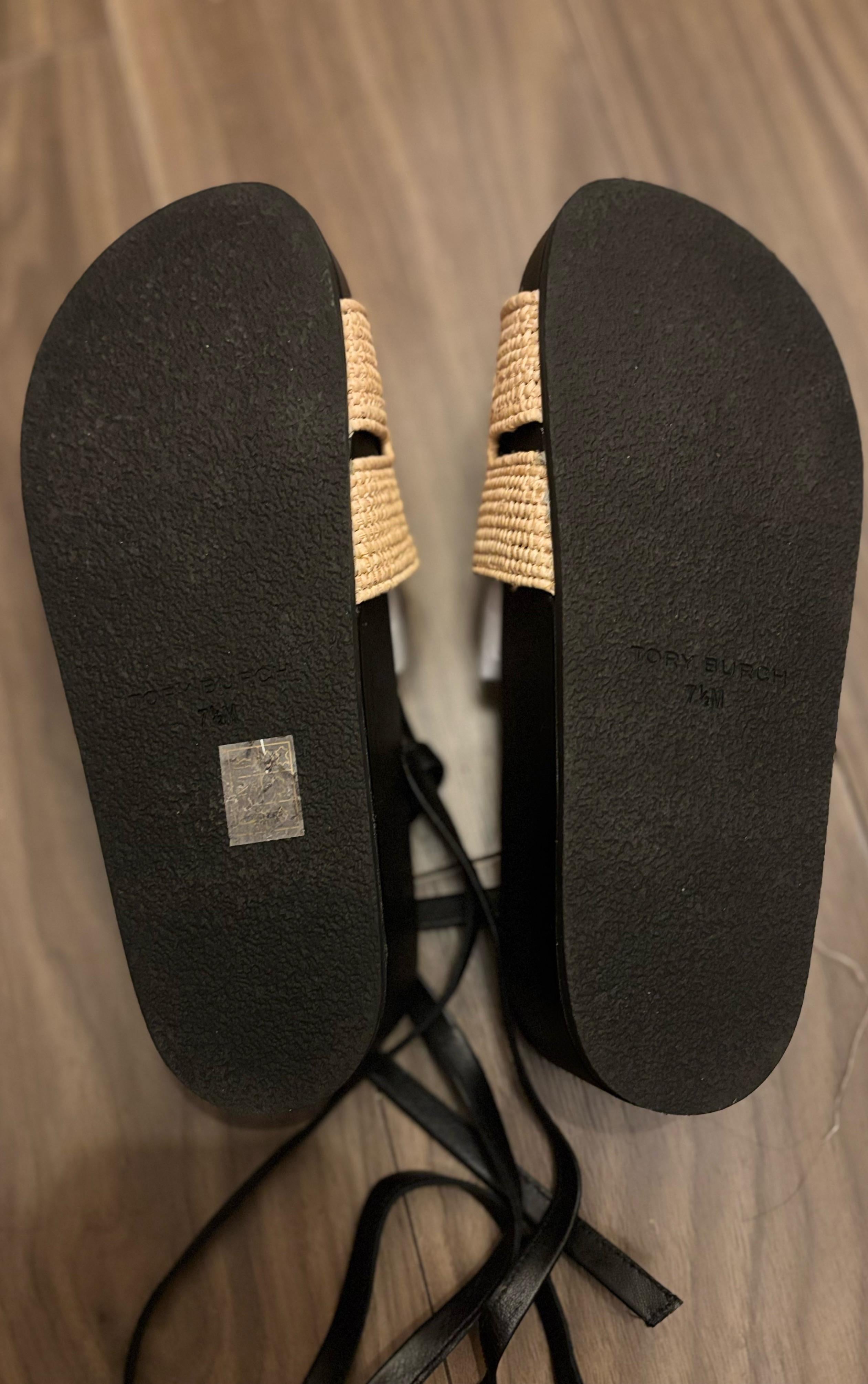 Tory Burch Raffia Sandals