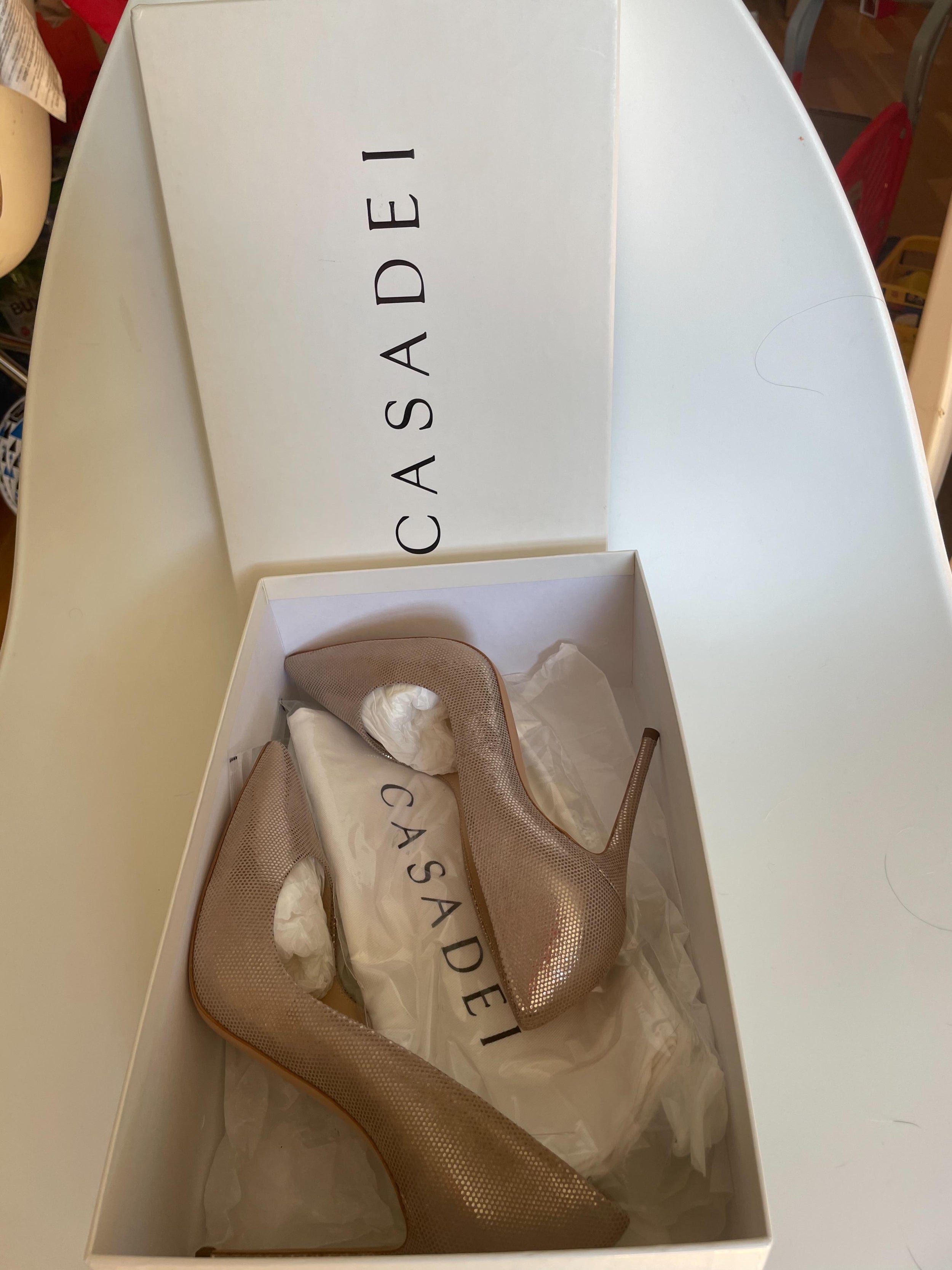 Metallic Suede Perfect Pump Julia