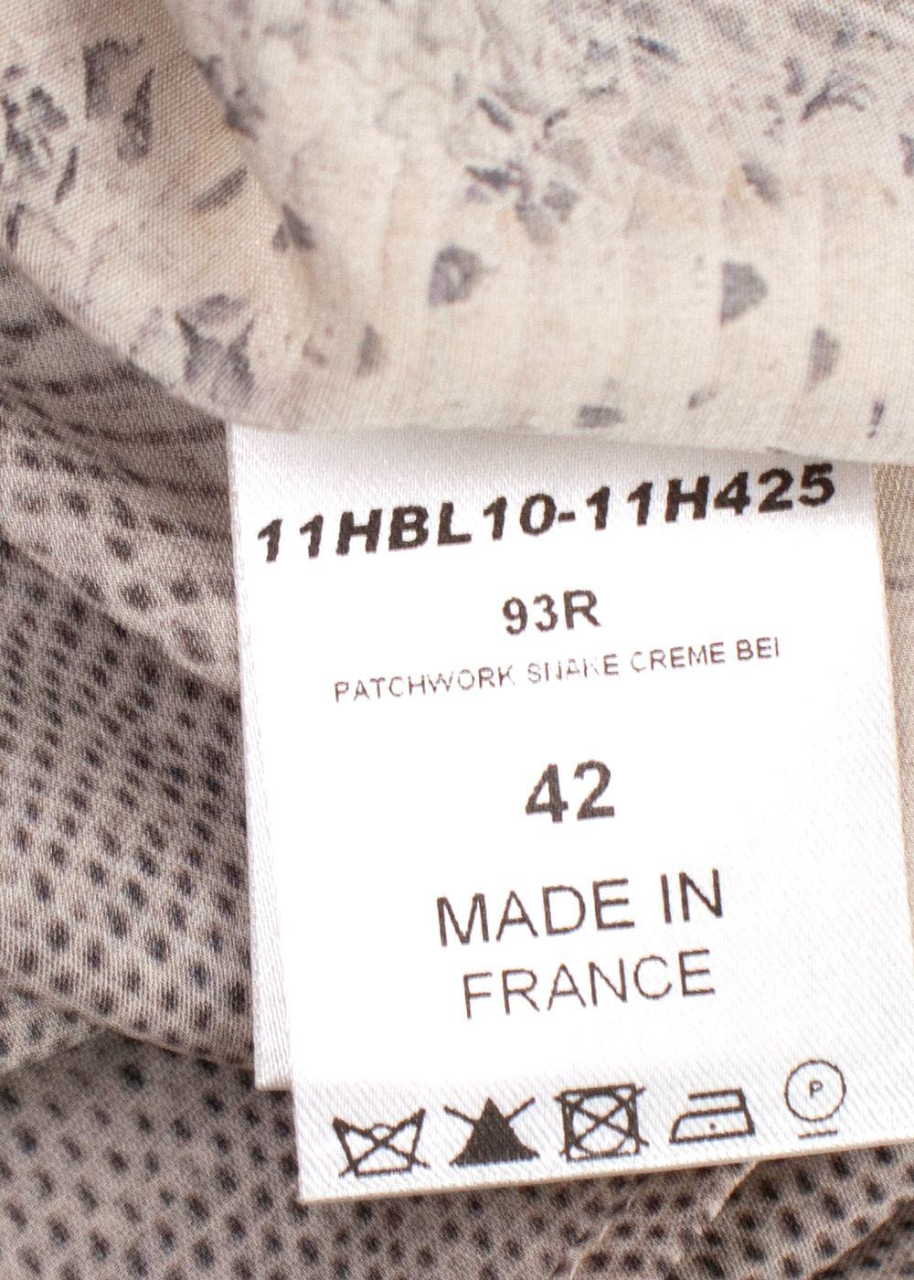 chloe snakeprint silk blouse