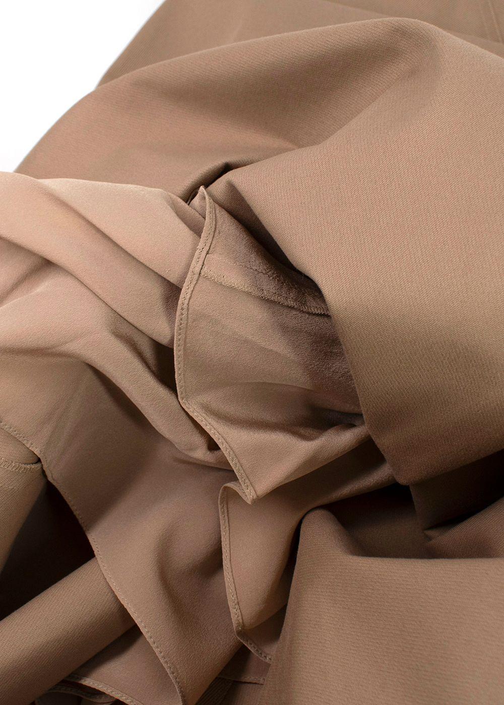 Dior beige cotton twill asymmetric skirt
