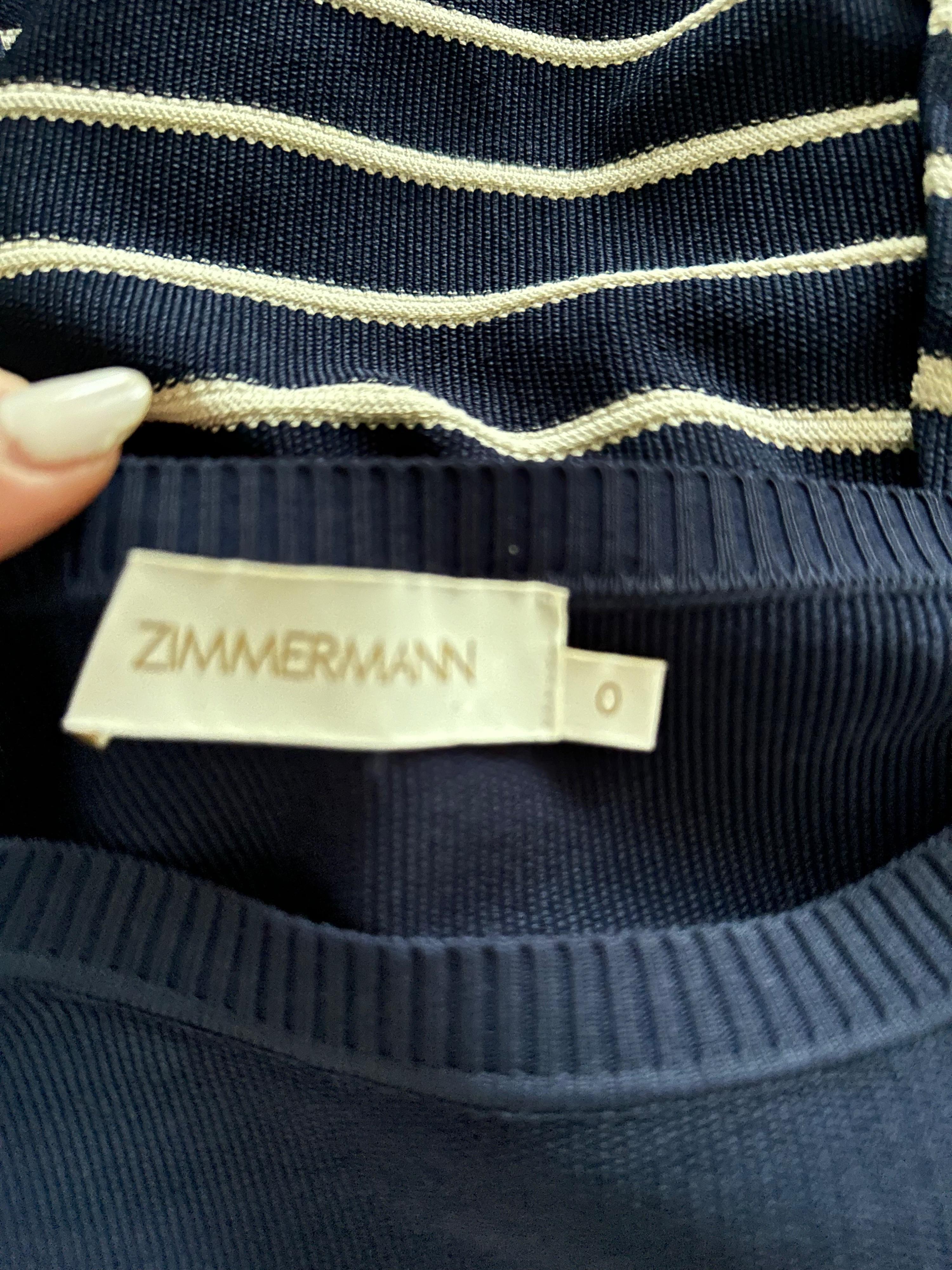 Zimmermann Button Detail Striped Jumper