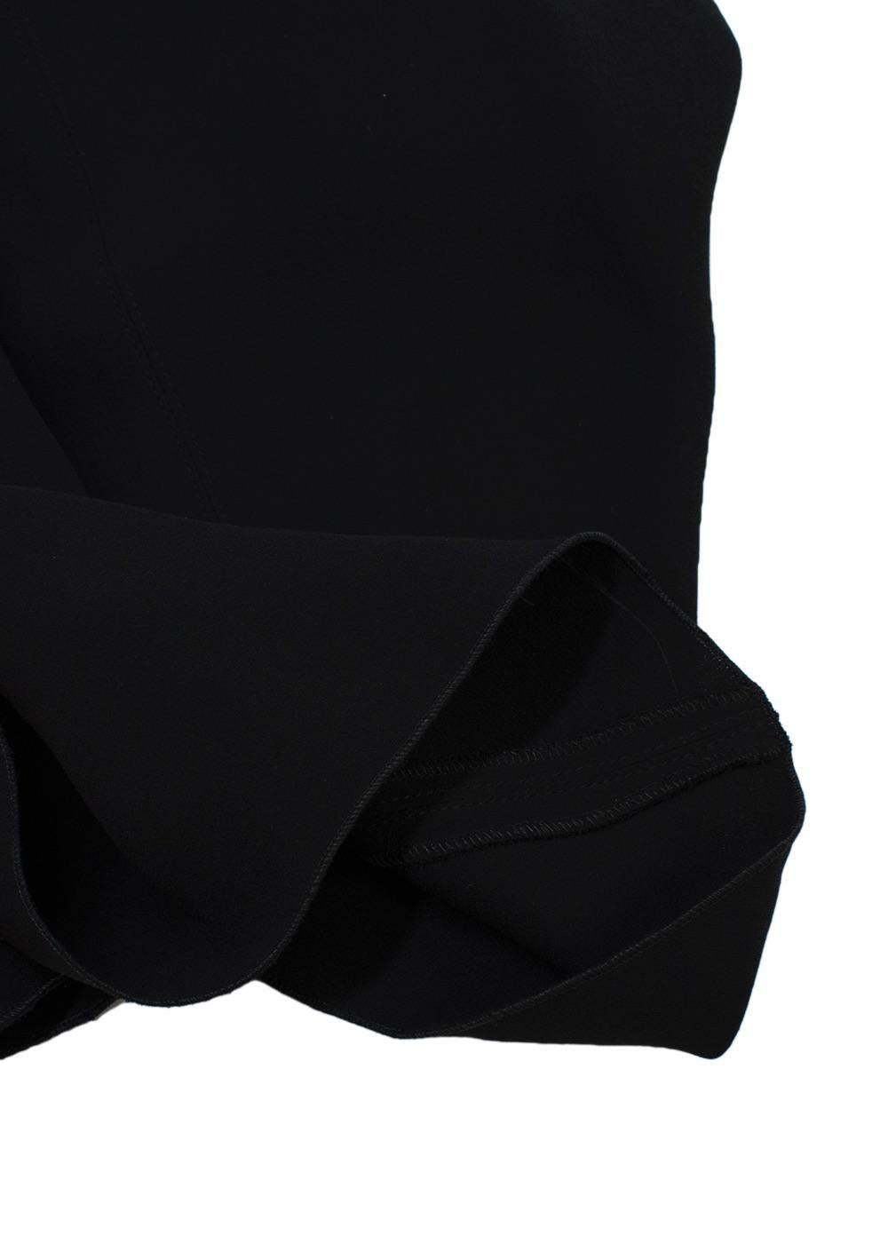 Balenciaga Black Ruffled Trimmed Mini Dress