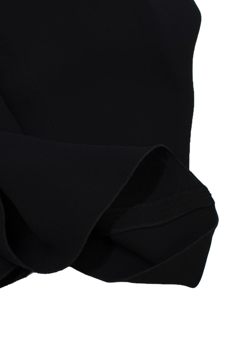 Balenciaga Black Ruffled Trimmed Mini Dress