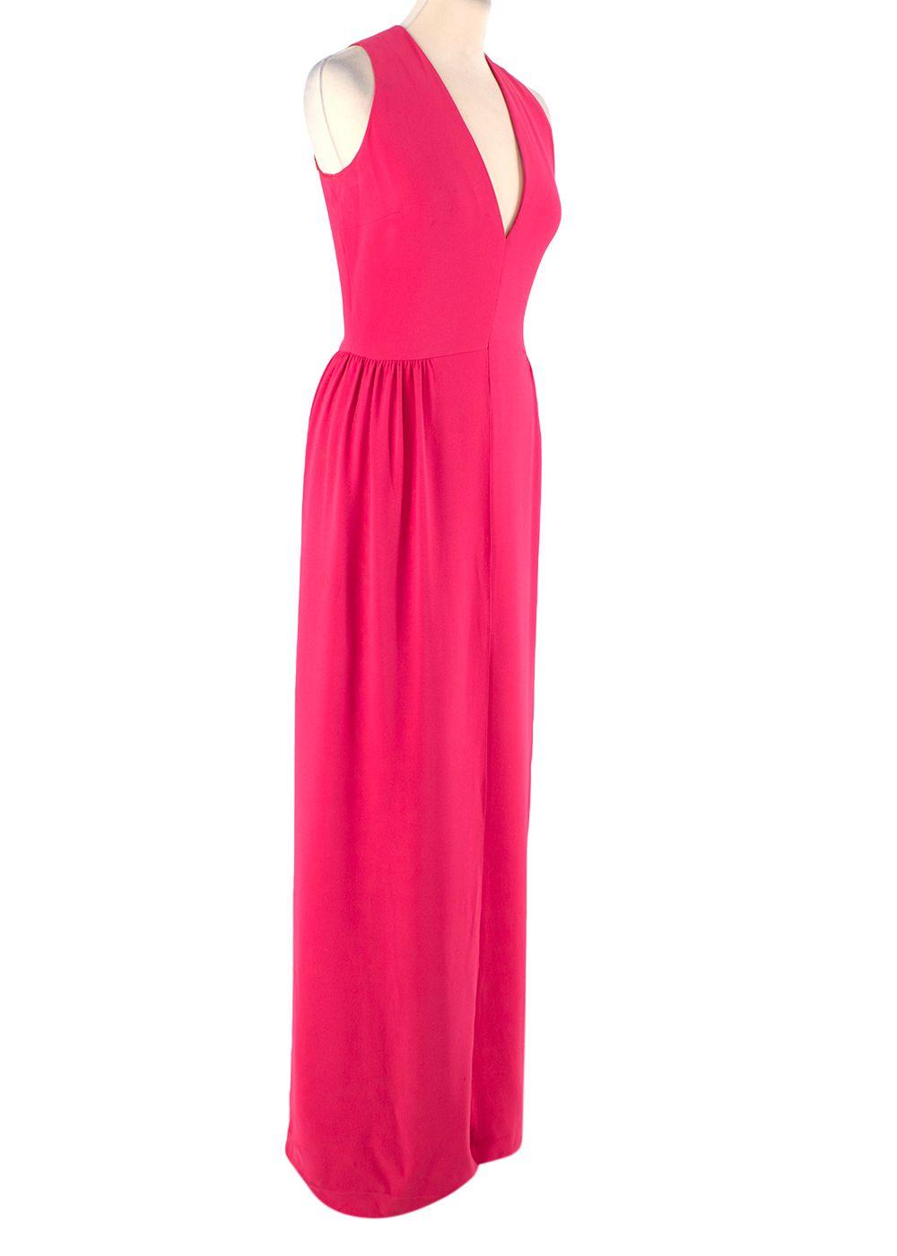 Dior Pink Silk Sleeveless Gown