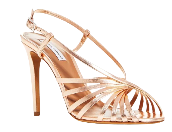 Tabitha Simons Rose Gold Jazz Slingback Heels