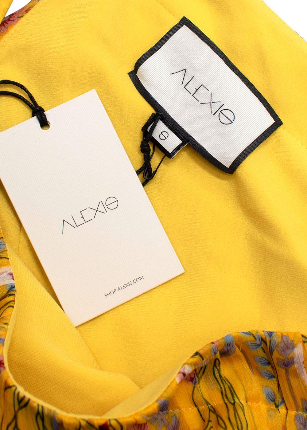 Alexis Pleated One-Shoulder Floral Dress