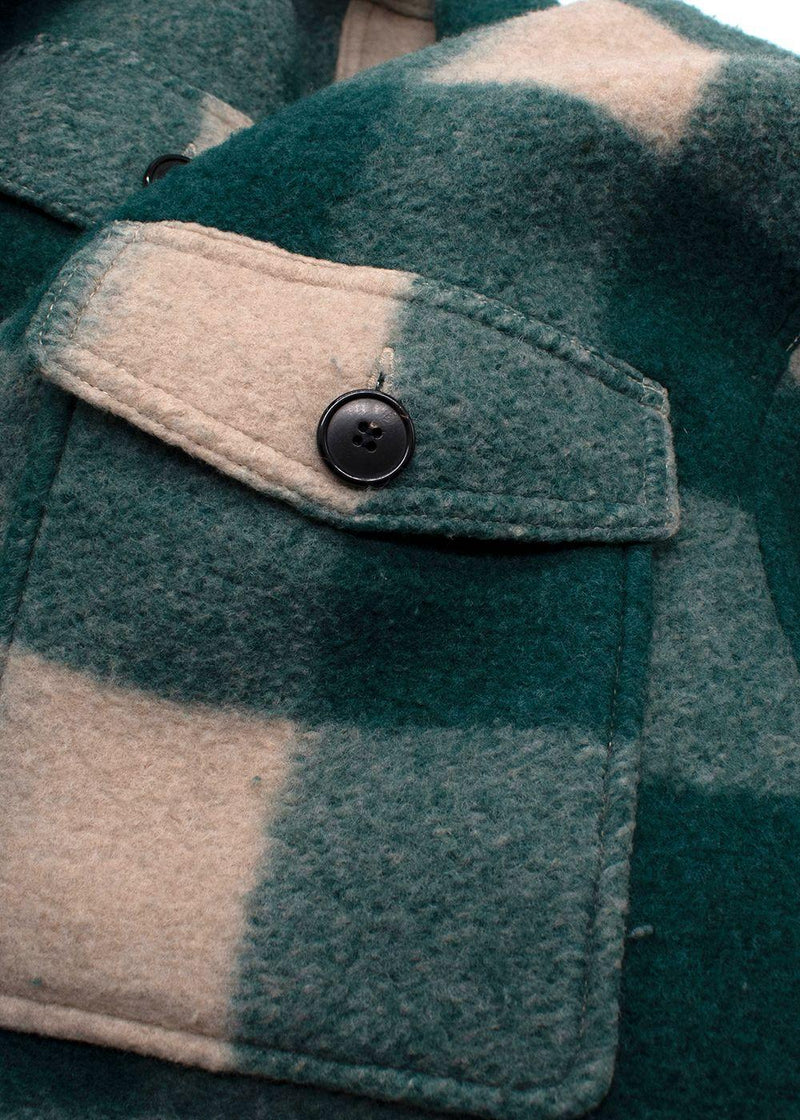 Isabel Marant Green Harveli Short Checked Jacket