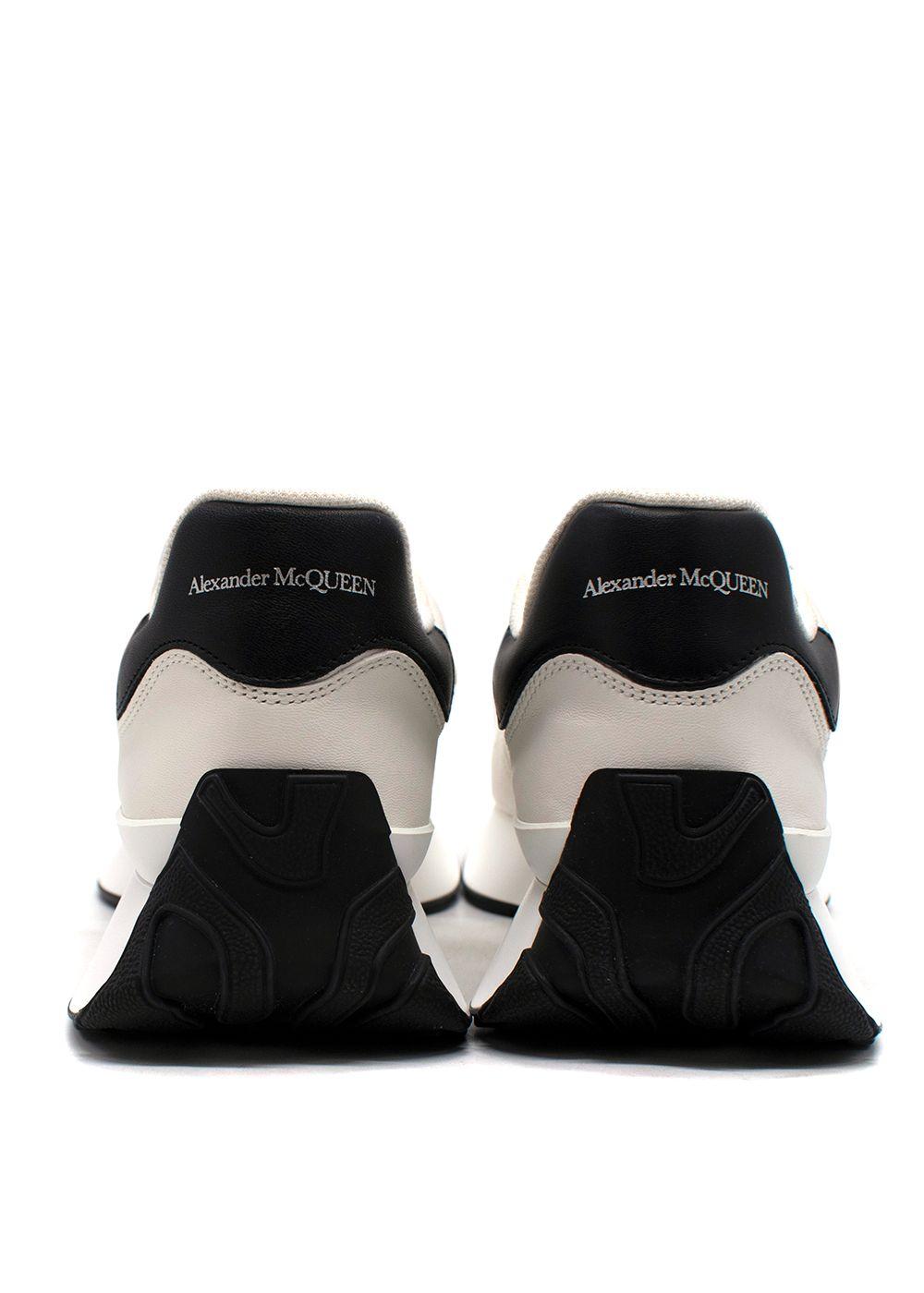 Alexander McQueen White Sprint Runner Nappa Leather Trainers