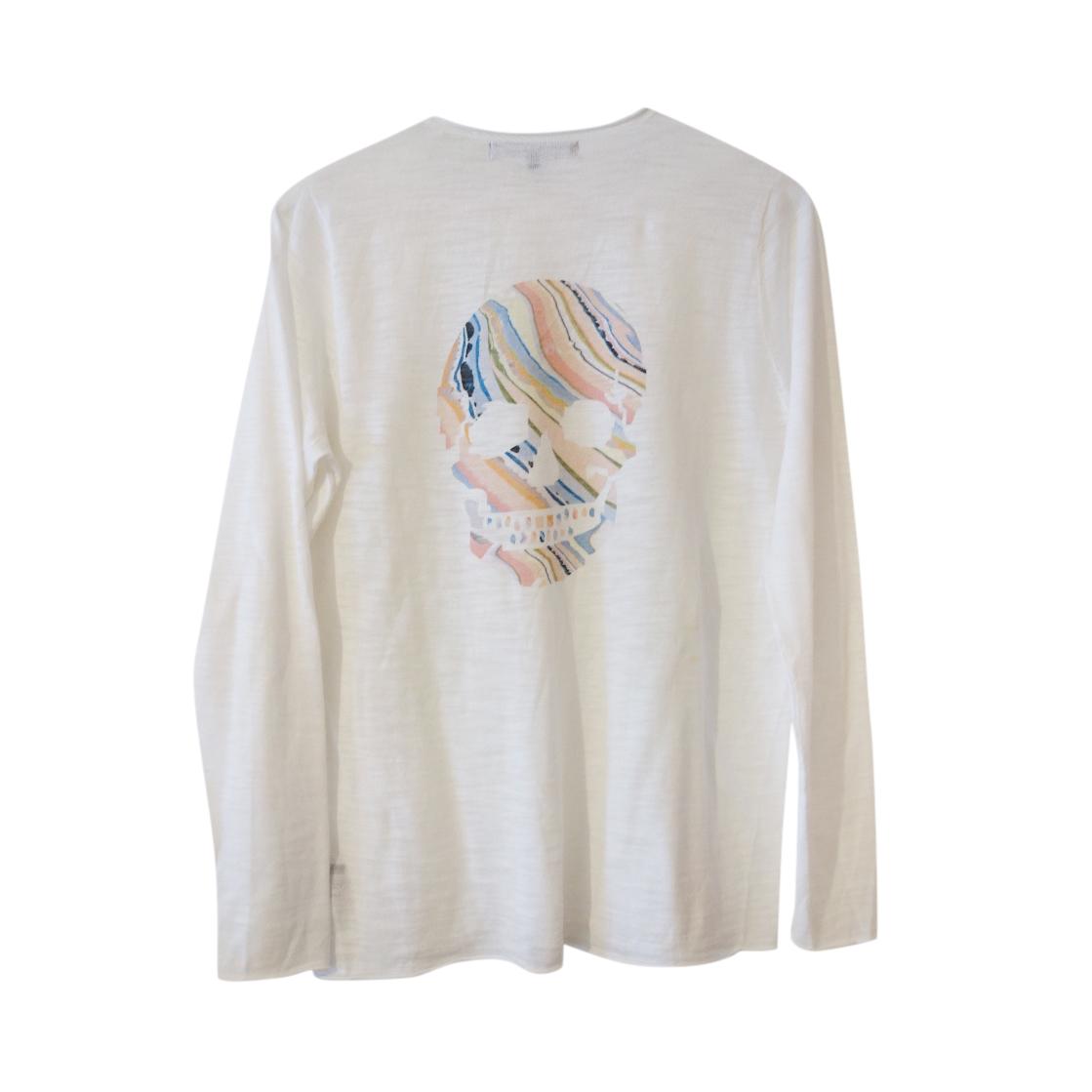 360 Cashmere Skull Print Top