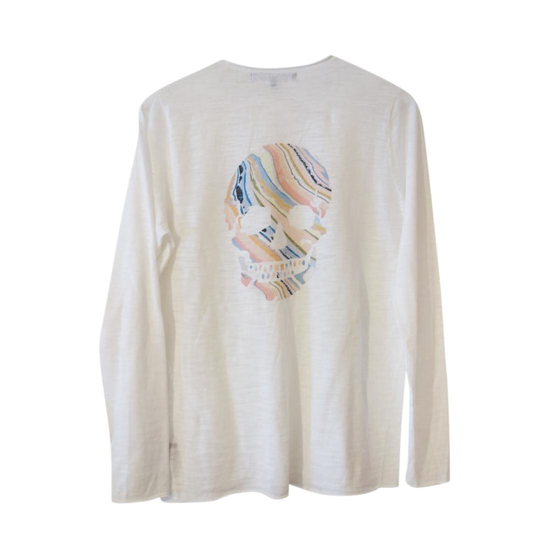 360 Cashmere Skull Print Top