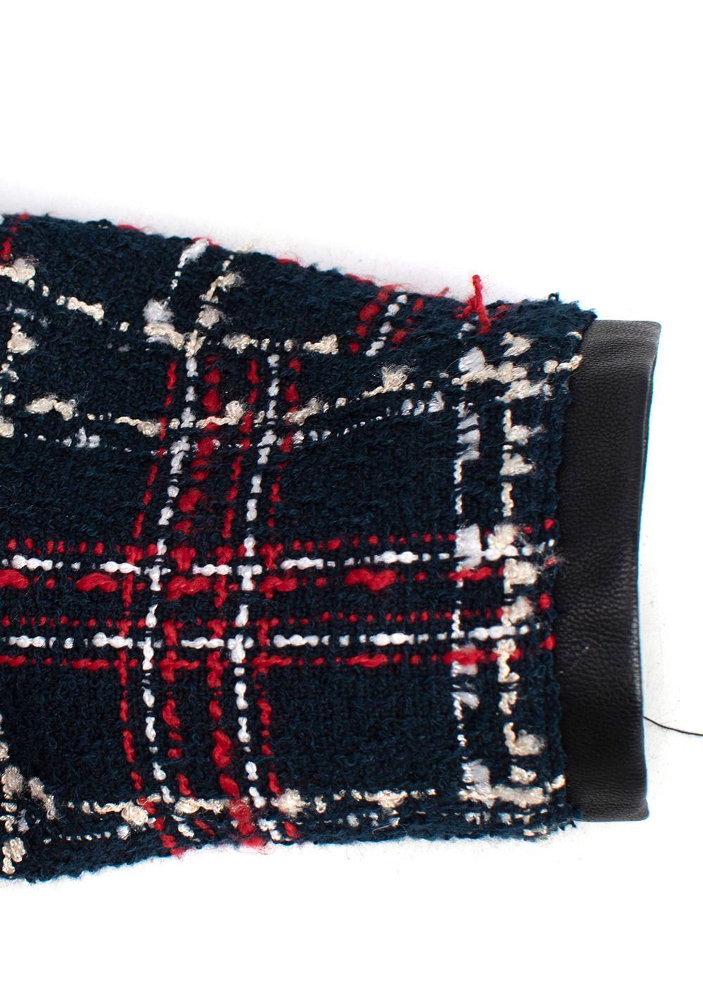 Walter Baker Red and Navy Checkered Tweed Jacket