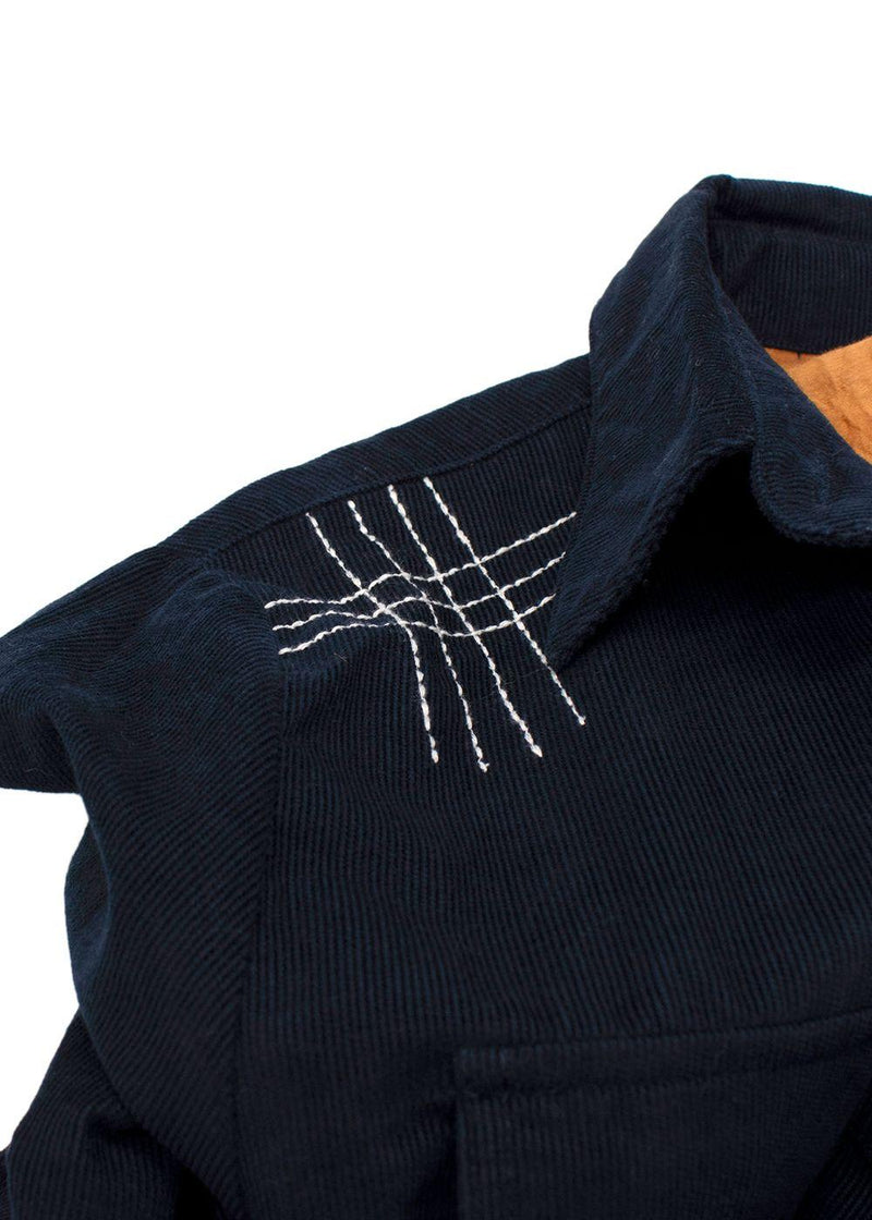 CHUFY Navy Corduroy Frank 'Find Me In Berlin' Jumpsuit