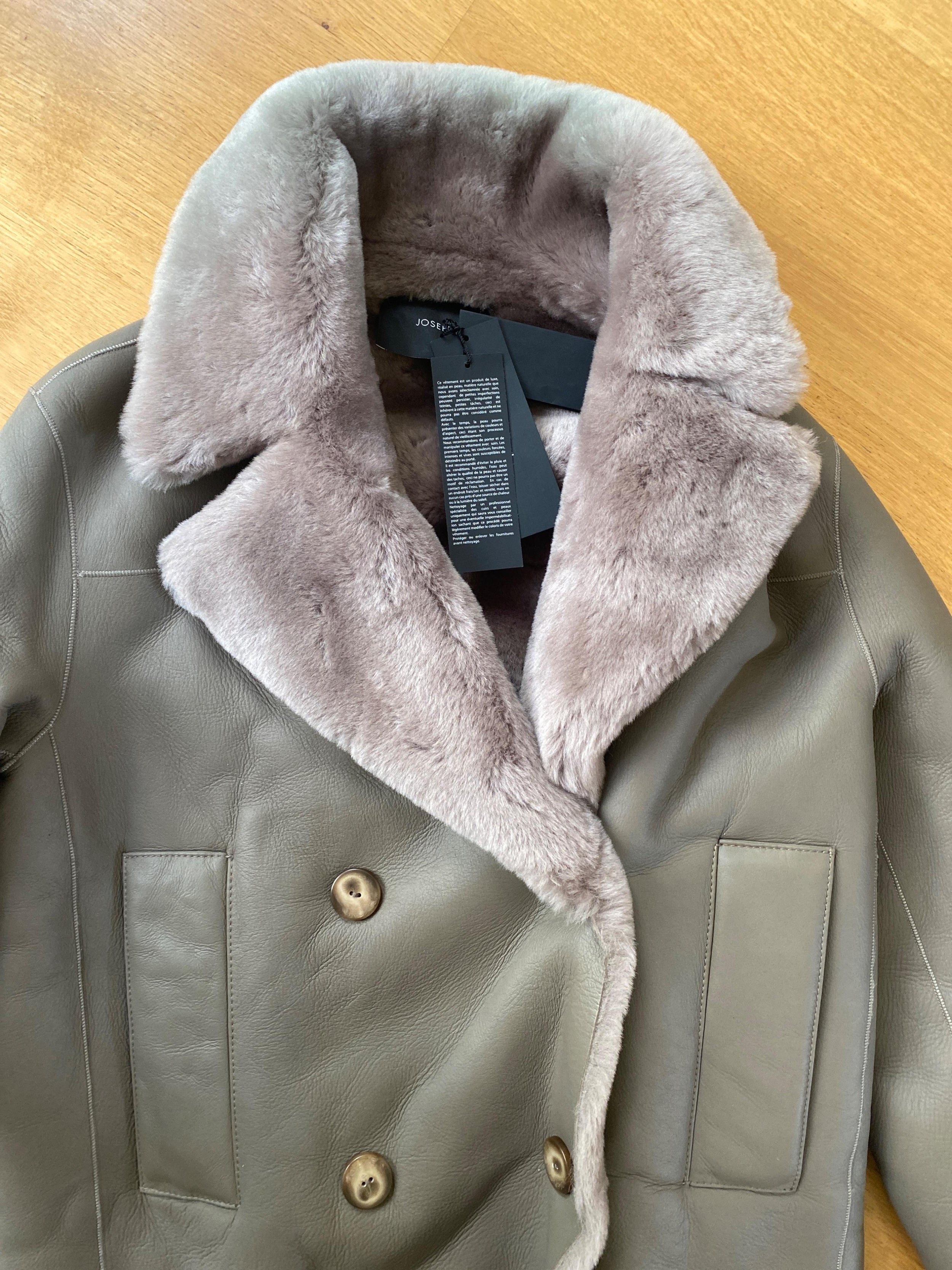 Calla Double Breasted Shearling Coat