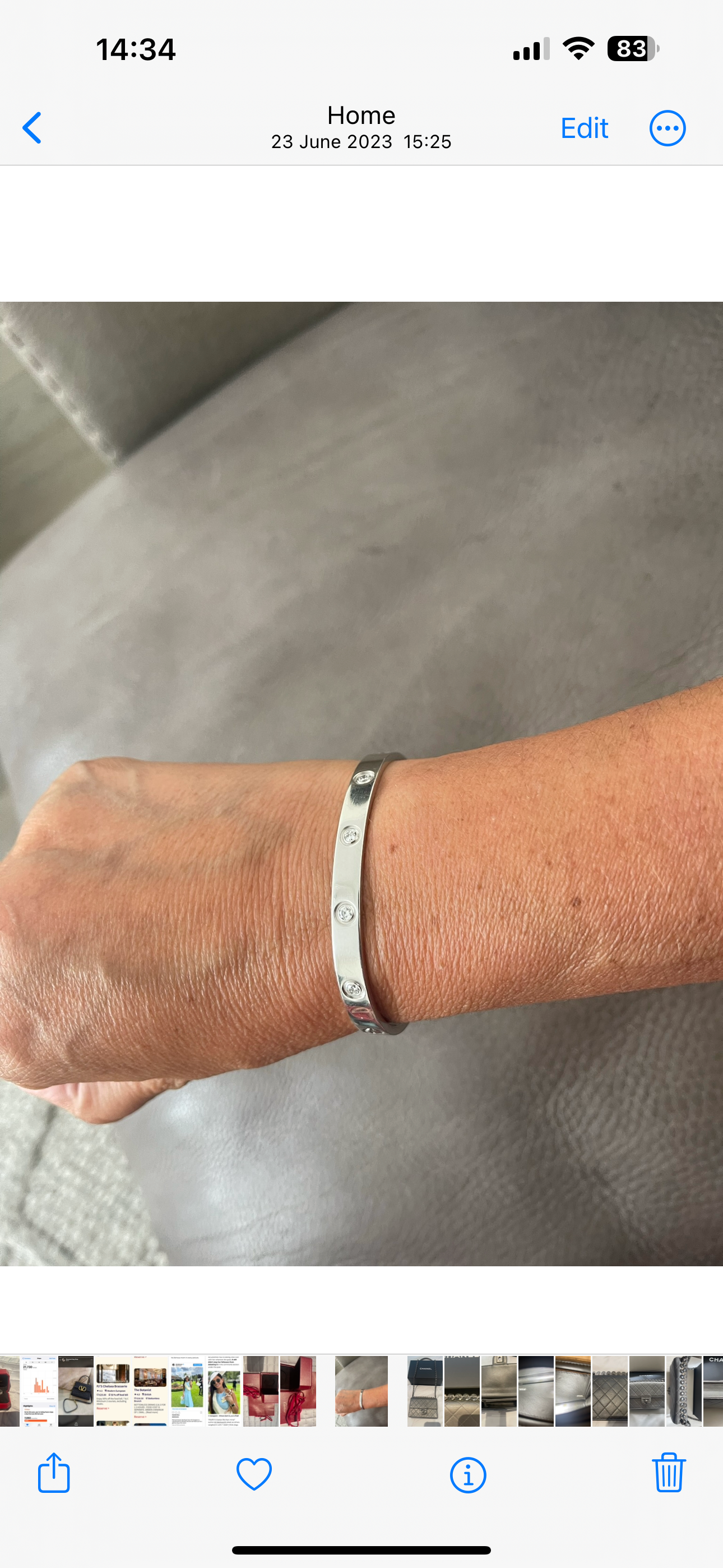 Cartier White Gold 10 Diamond Love Bangle