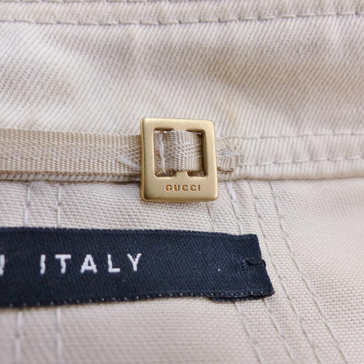 Gucci Beige & Gold Leather Jacket