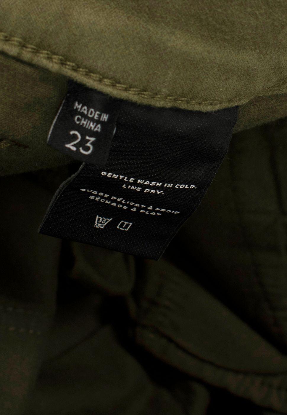 J Brand Khaki Arkin  Ankle Zip Trousers