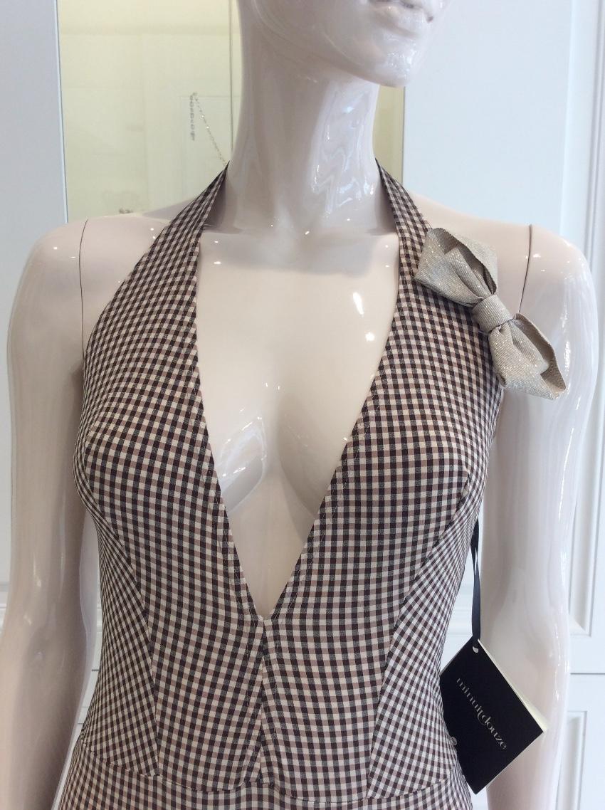 Minuit Douze Iridescent Gingham One-Piece Swimsuit