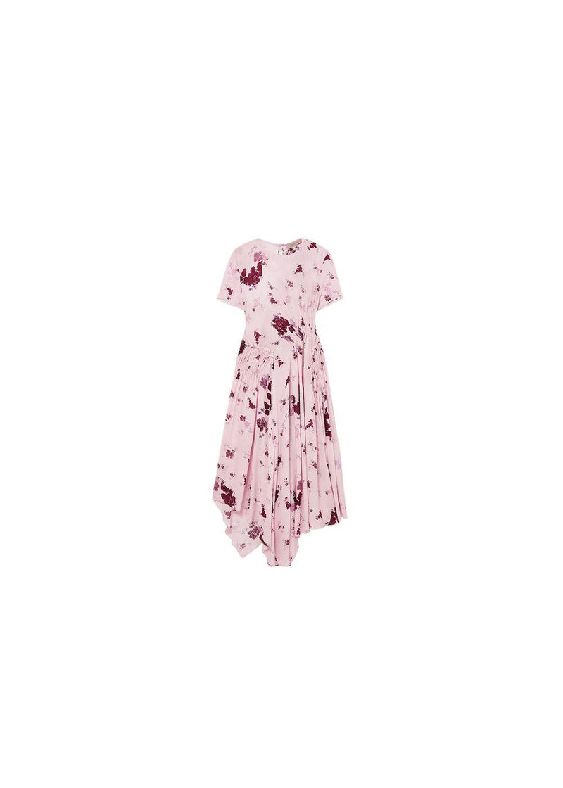 Line pink floral asymmetric Lois dress
