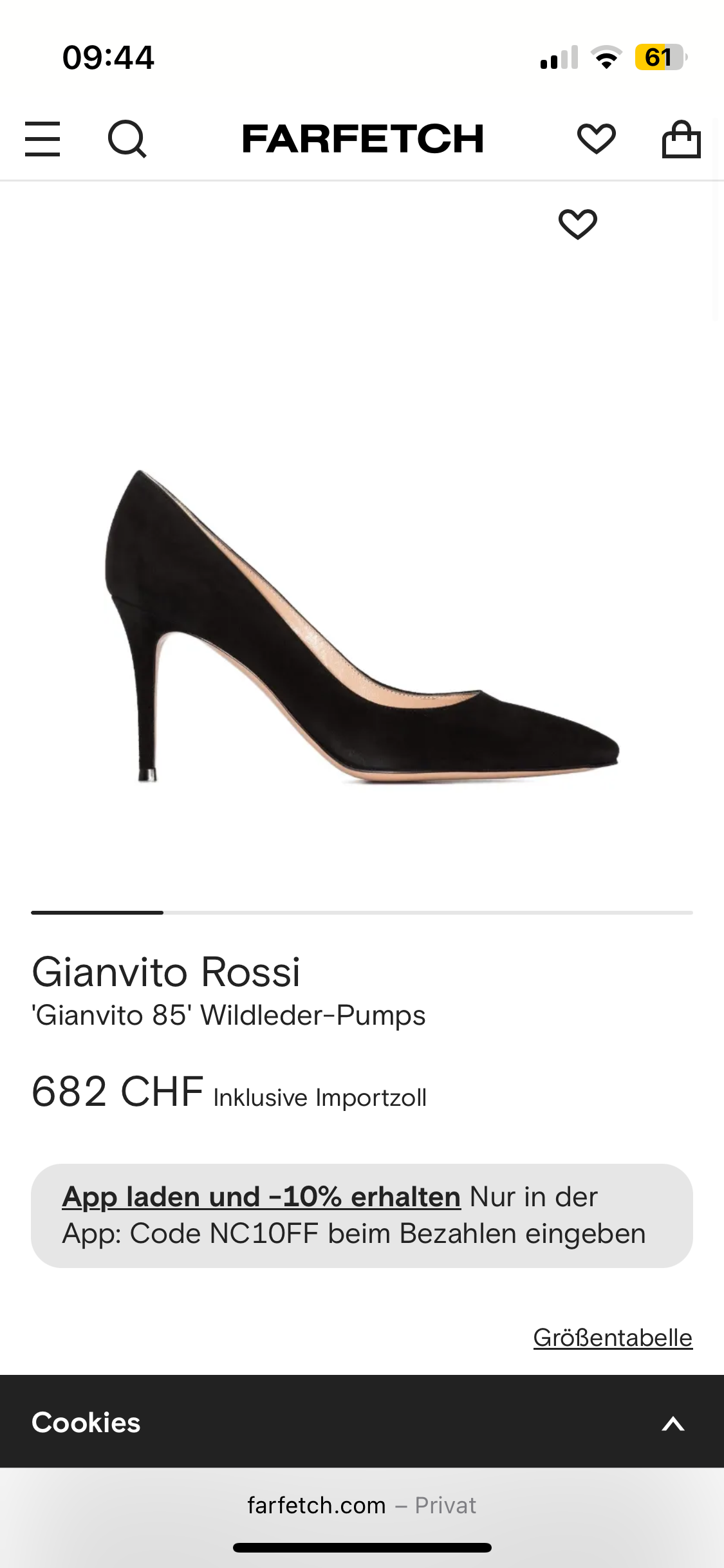 Gianvito Rossi Black Suede 85 Pumps