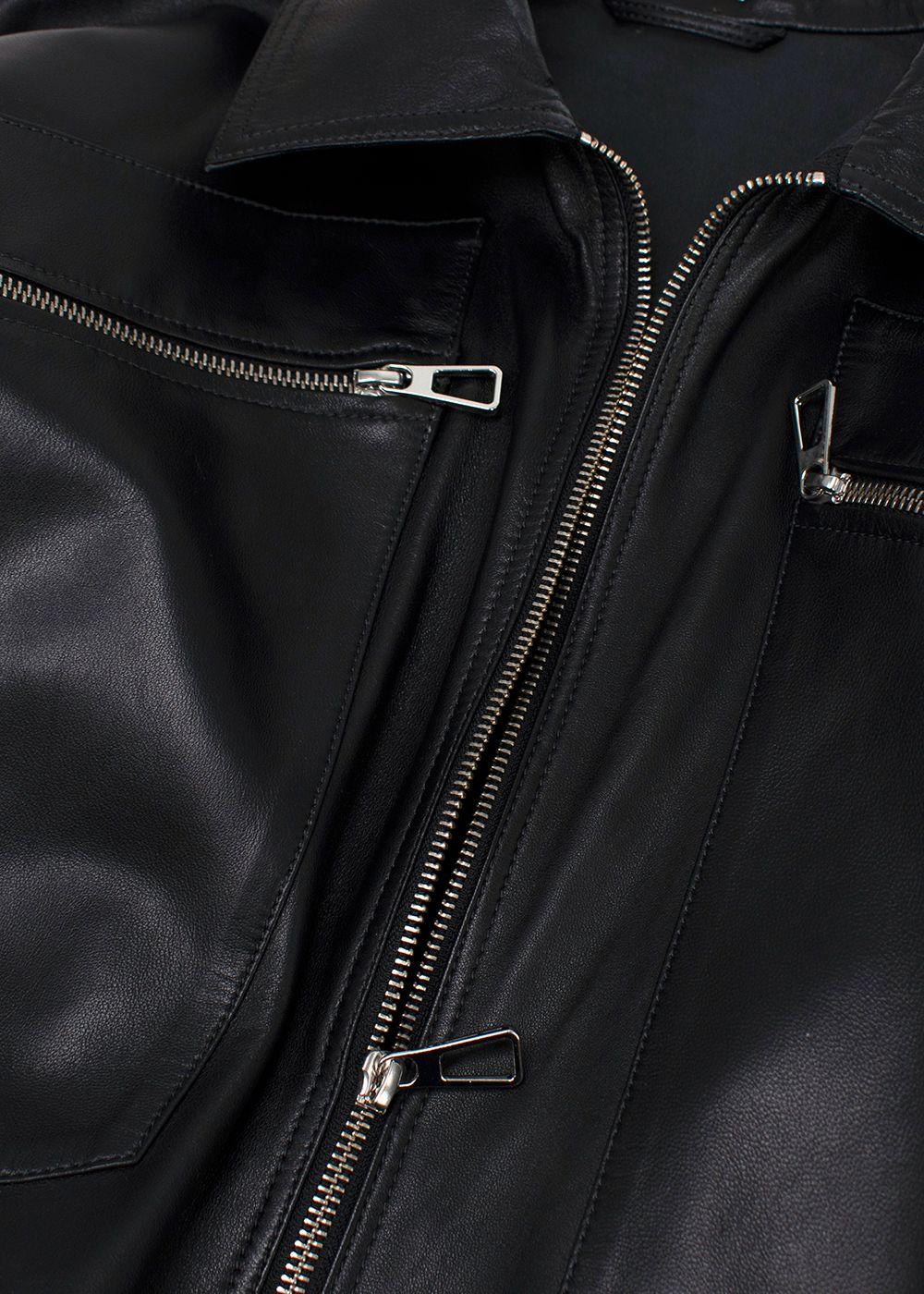 Dodo Bar Or Black Leather Barbara Belted Jumpsuit