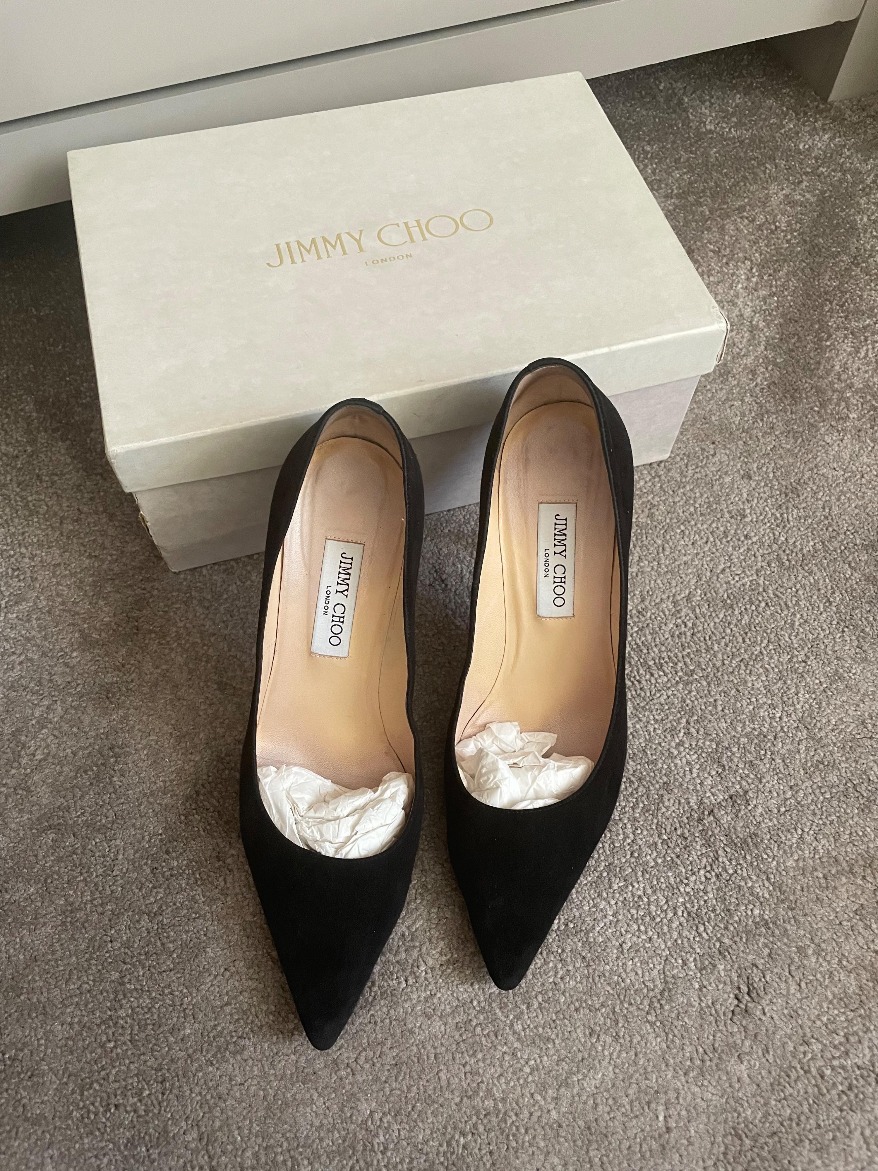 Jimmy Choo Black Suede Abel Heels