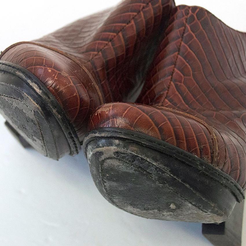 Dries van Noten brown booties