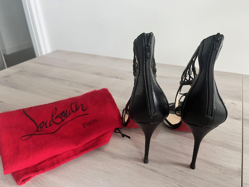 Louboutin Black Lattice Heels