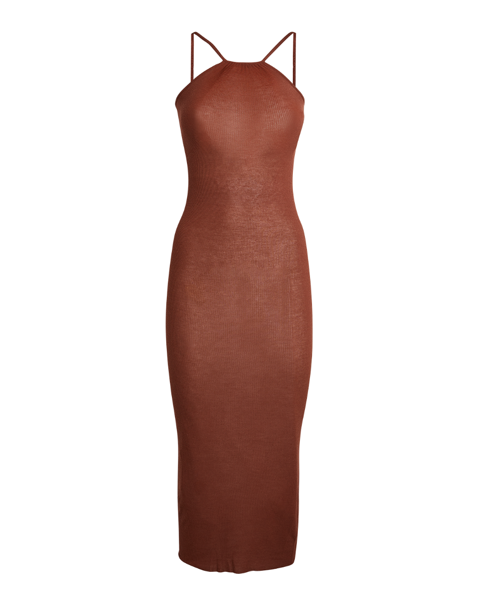 Skorpio Ribbed Knit Midi Dress