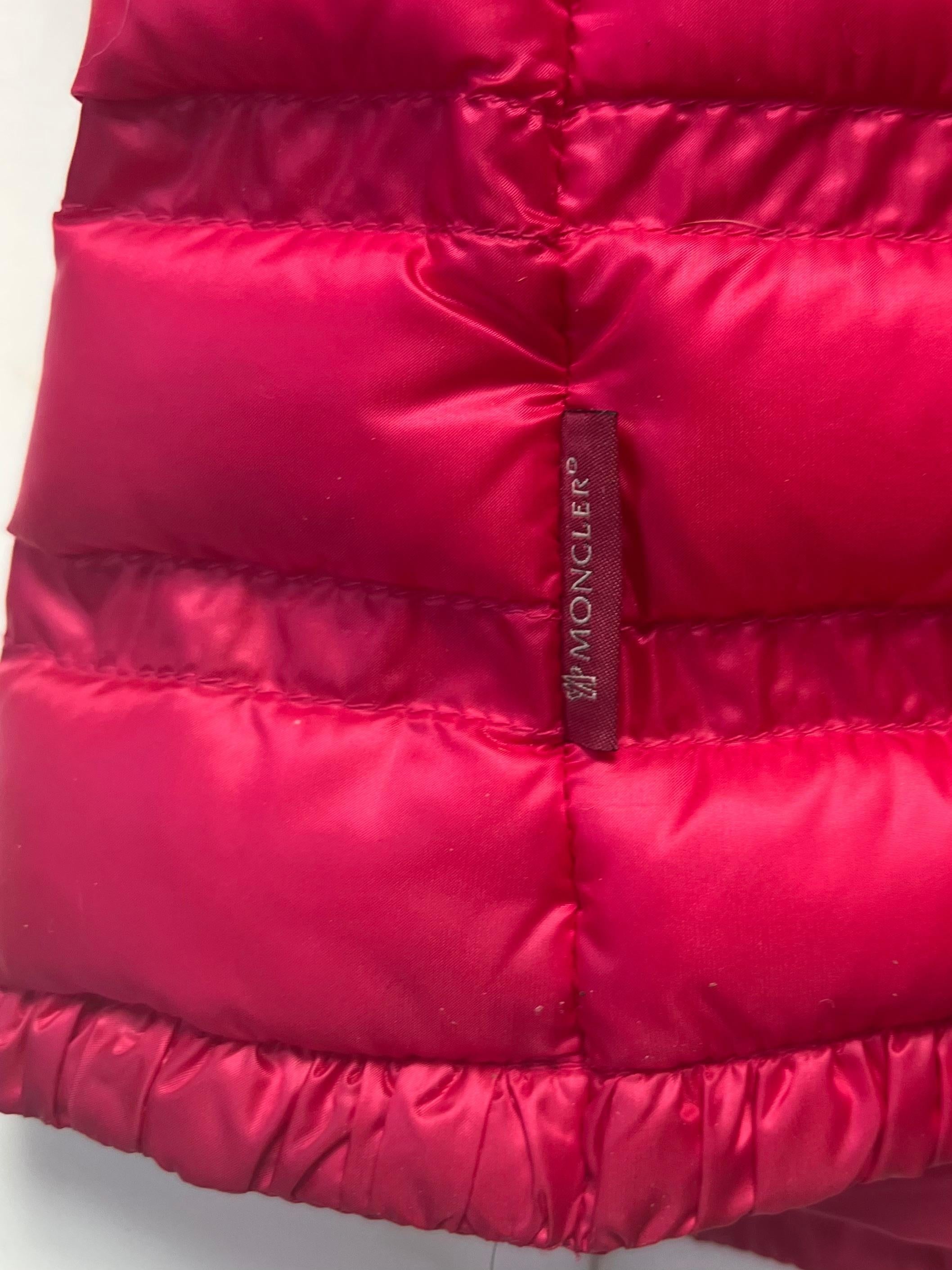 pink lightweight down jacket