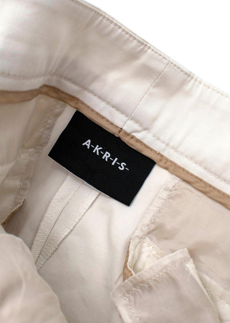 Cream Cropped Trousers