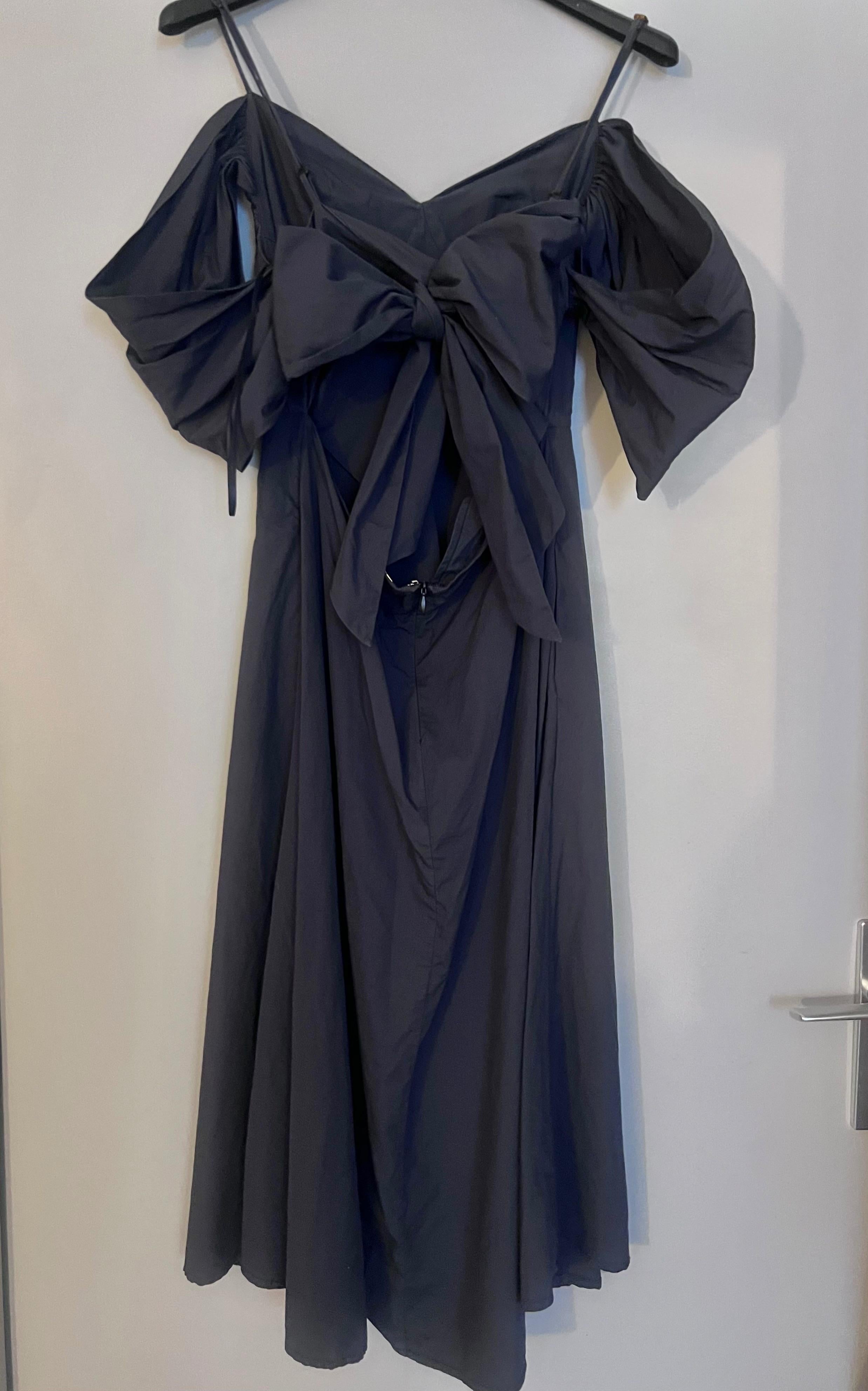 Cult Gaia Black Katalina Off Shoulder Midi Dress