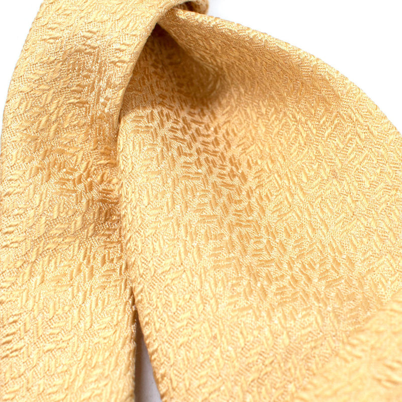Gieves & Hawkes Yellow Textured Silk Tie