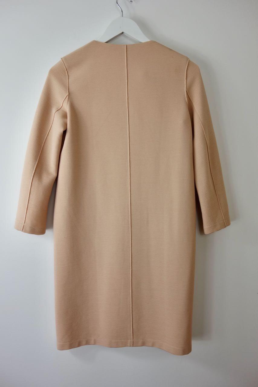 Pink Cotton Collarless Coat