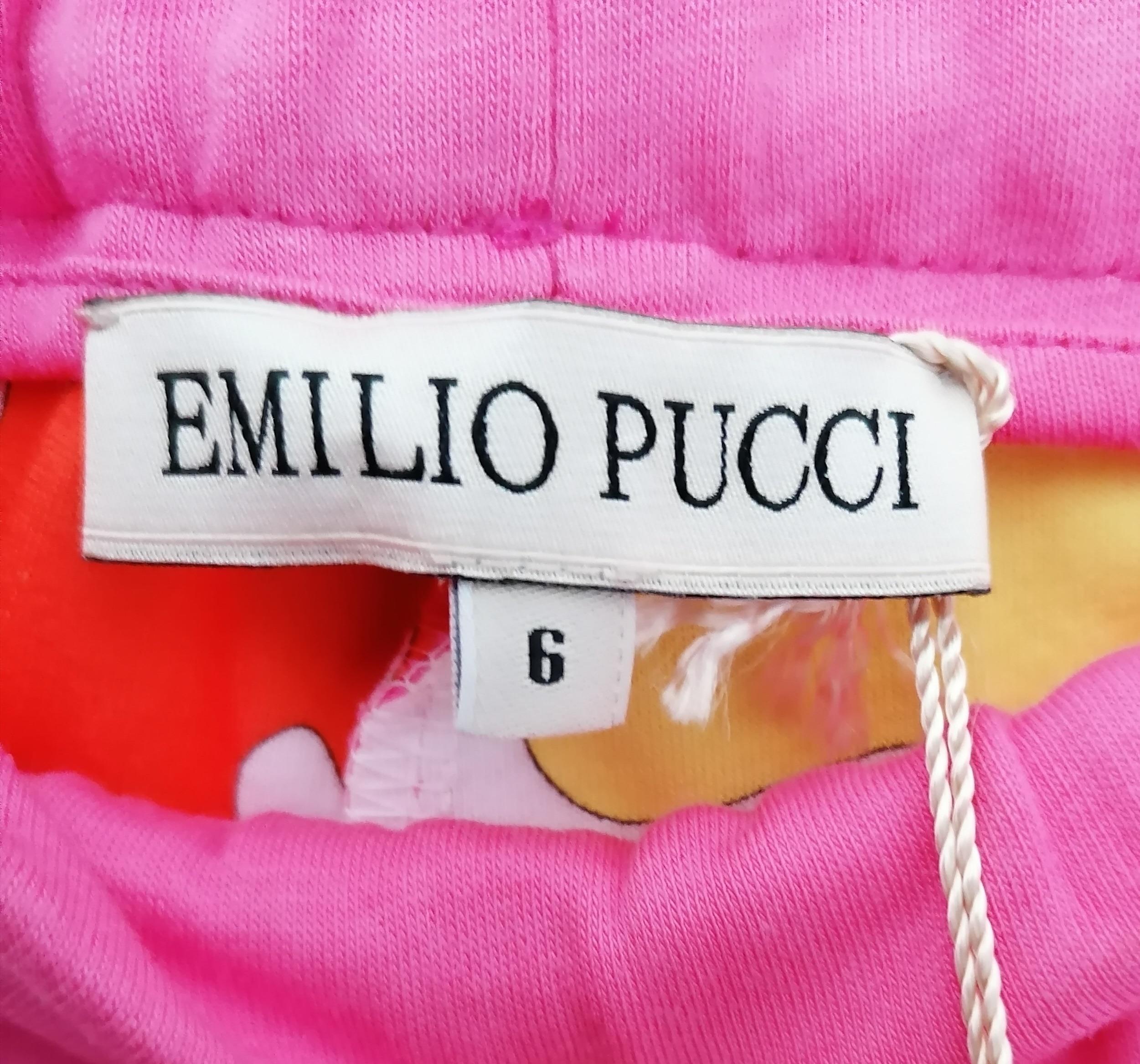 Pink cotton printed trim joggers