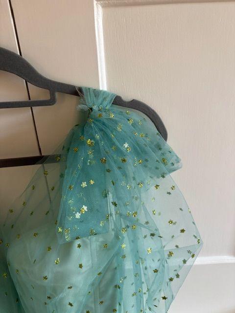 Monique L'Huillier Embellished Green Tulle Dress