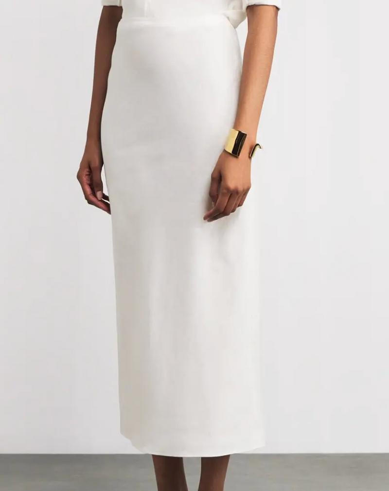 Saloni  Linen Carine-b Midi Skirt
