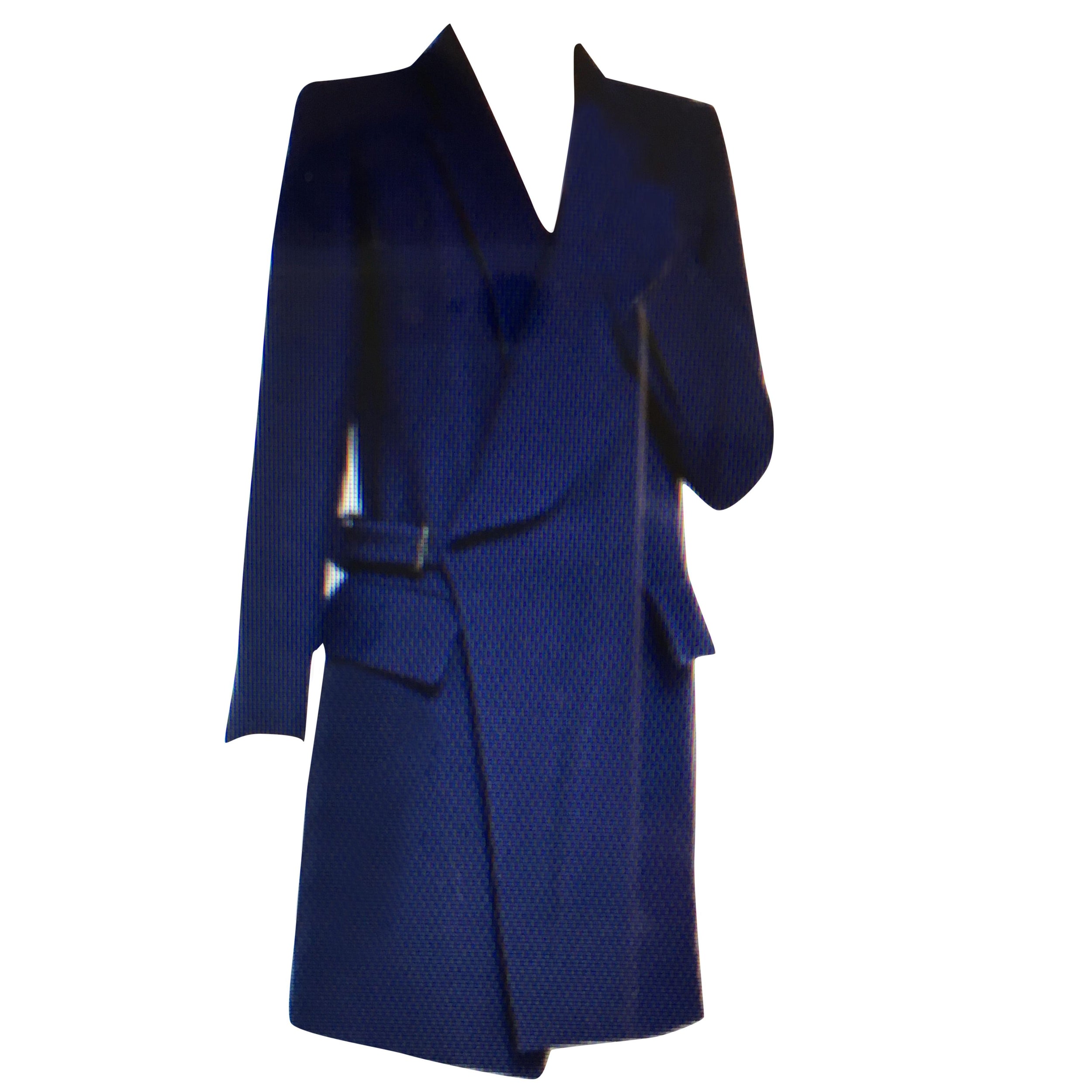 Chloe Indigo Wool-drill Coat