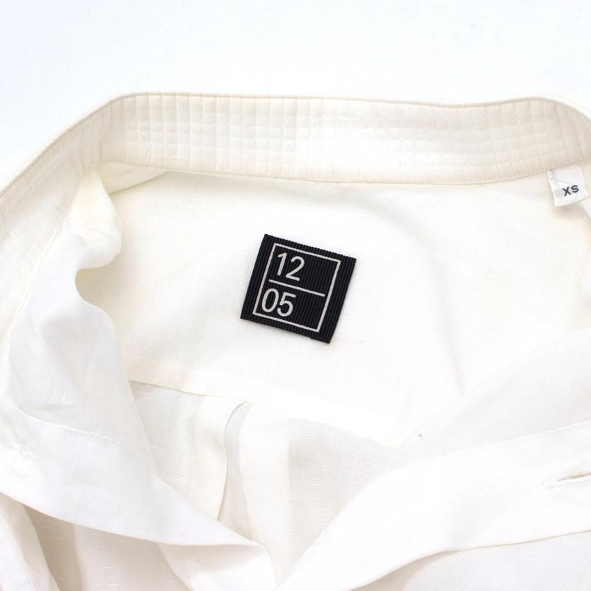 12/05 White cotton Oversized Shirt