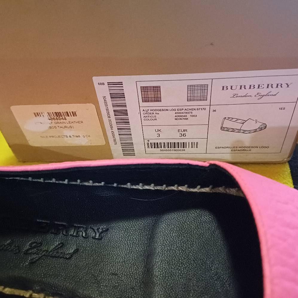 Burberry Pink Leather Espadrilles