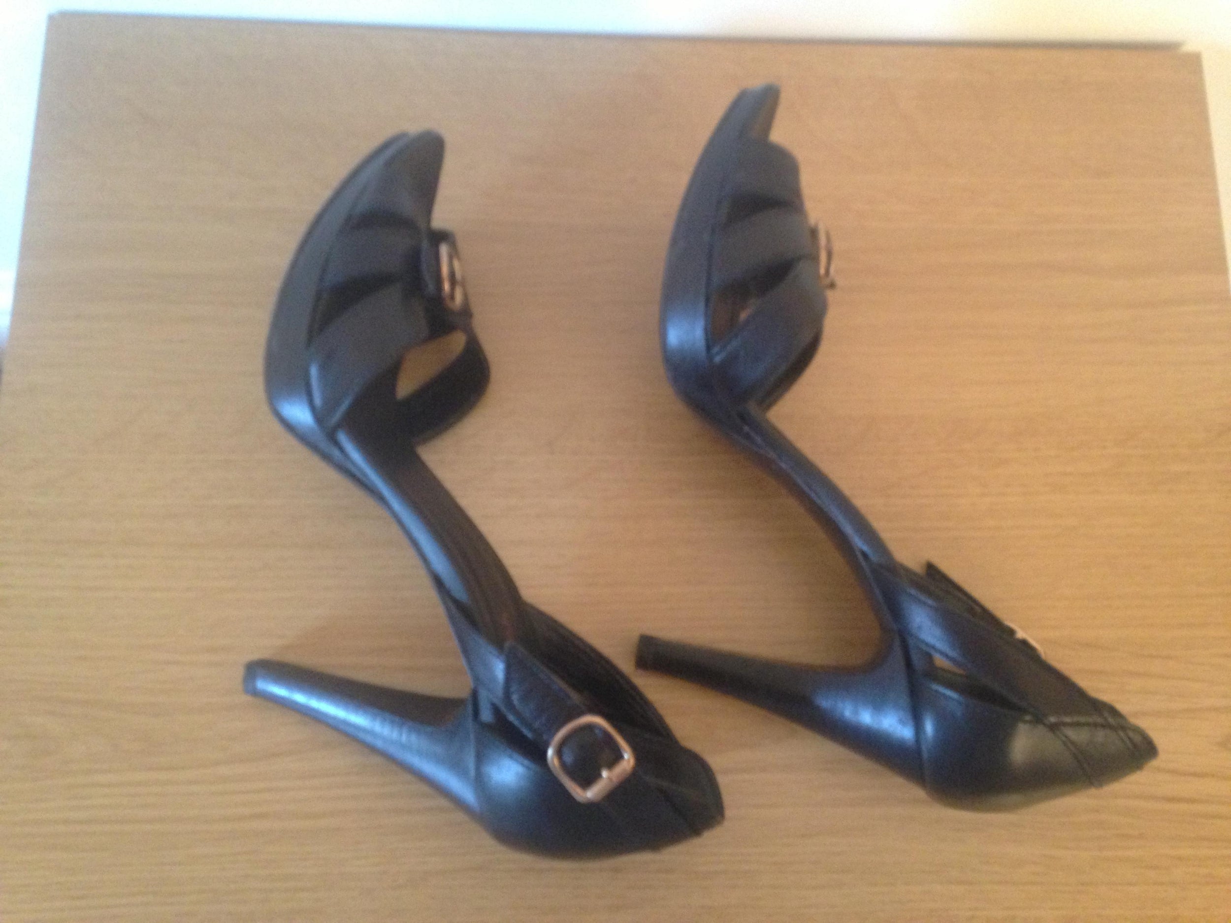 Kate Kuba black leather heels
