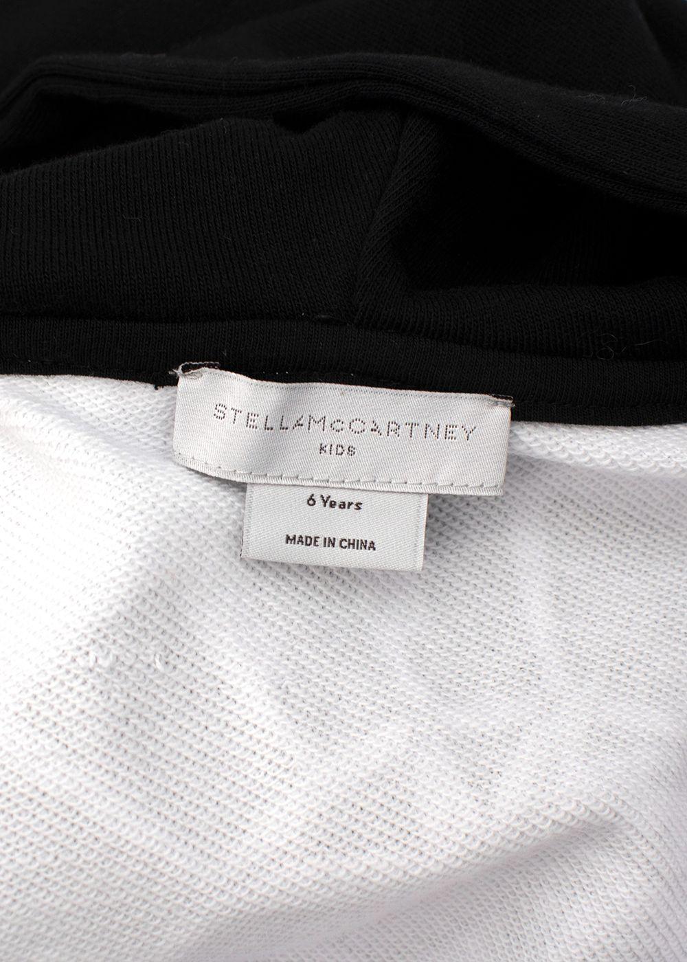 White Zipped Hoodie With Contrasting Yellow And Black Striped Hem and Cuffs