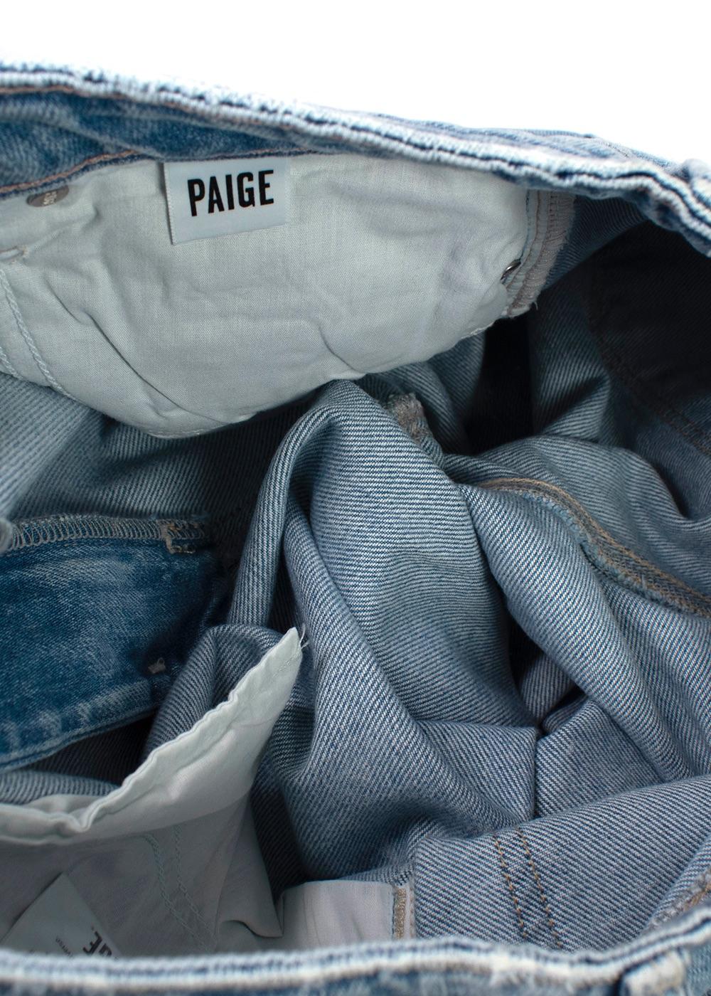 Paige Light Wash Noella Mid-rise Destructed Jeans