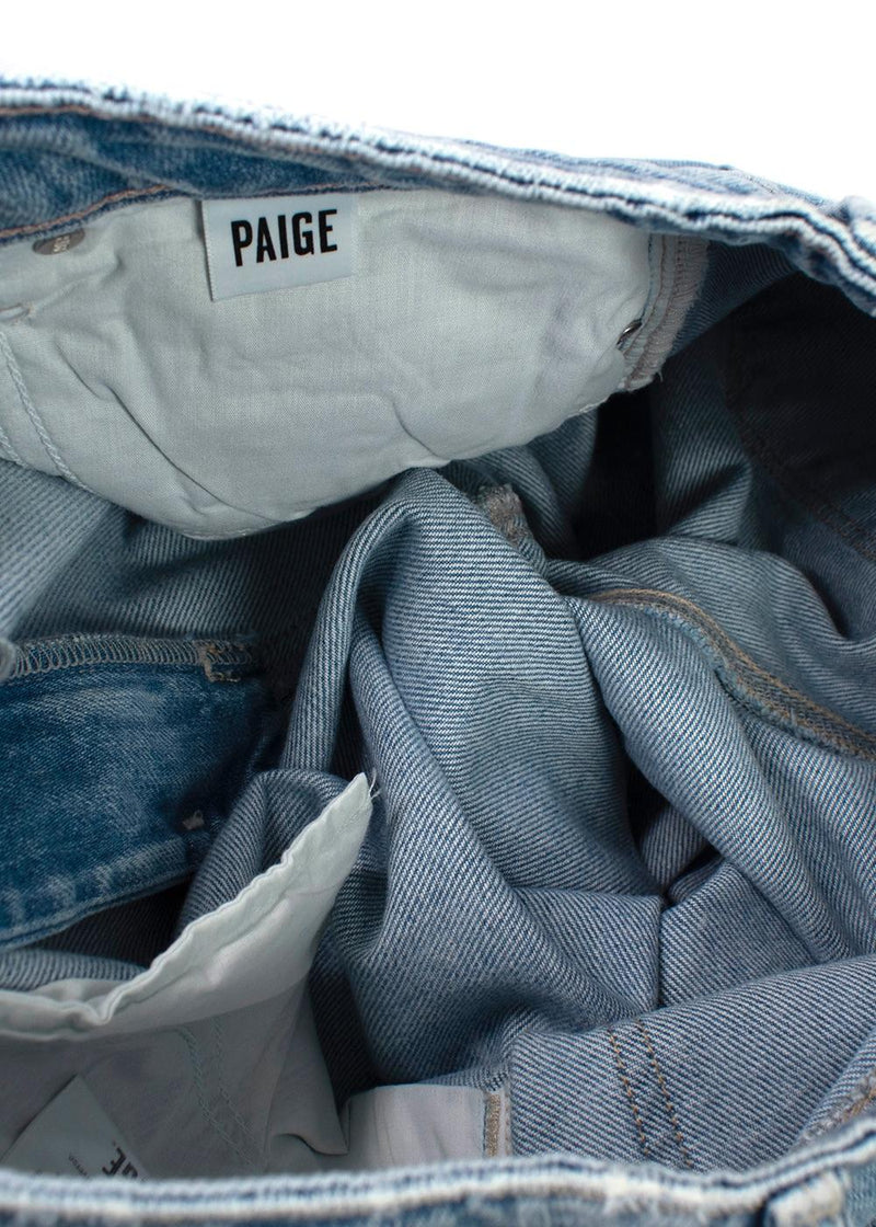 Paige Light Wash Noella Mid-rise Destructed Jeans